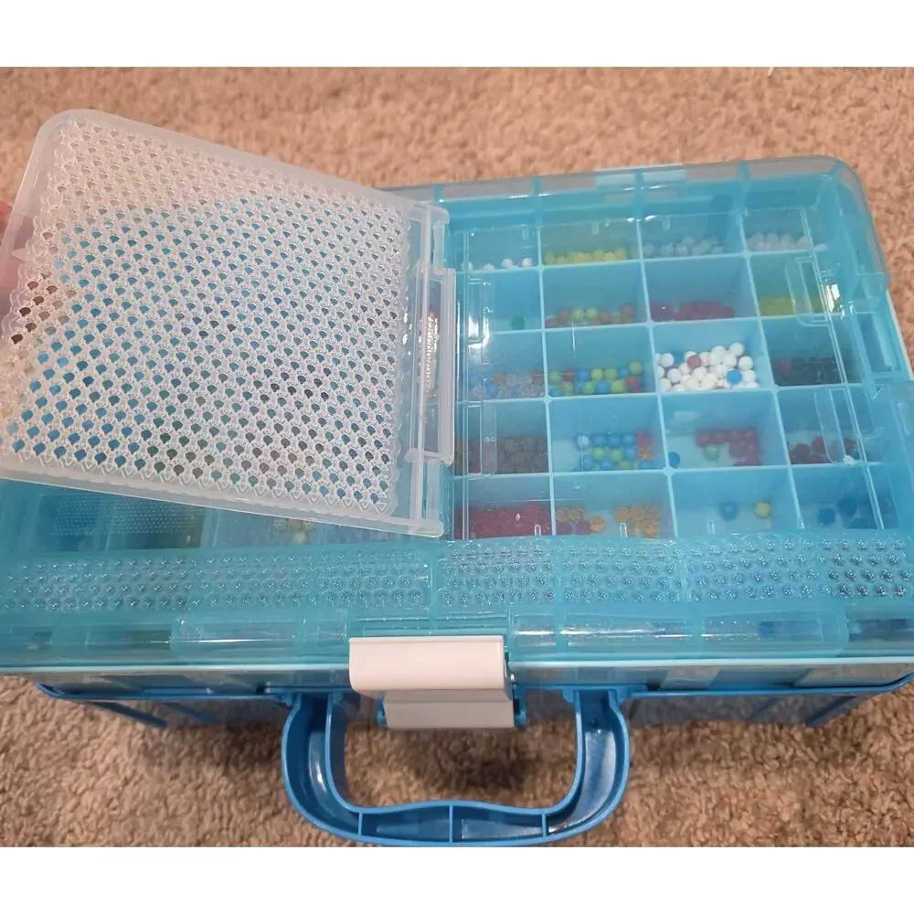 Aquabeads Delux Carry storage case with beads and accessories